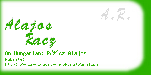 alajos racz business card